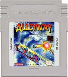 Cartridge artwork for Alleyway on the Nintendo Game Boy.
