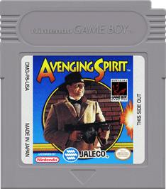 Cartridge artwork for Avenging Spirit on the Nintendo Game Boy.