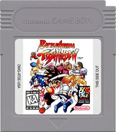 Cartridge artwork for Battle Arena Toshinden on the Nintendo Game Boy.