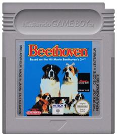 Cartridge artwork for Beethoven on the Nintendo Game Boy.