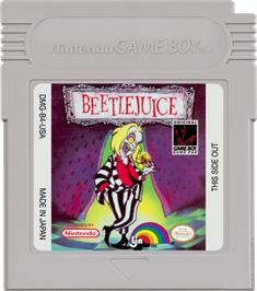 Cartridge artwork for Beetlejuice on the Nintendo Game Boy.