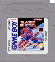 Cartridge artwork for Blades Of Steel on the Nintendo Game Boy.