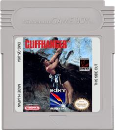 Cartridge artwork for Cliffhanger on the Nintendo Game Boy.