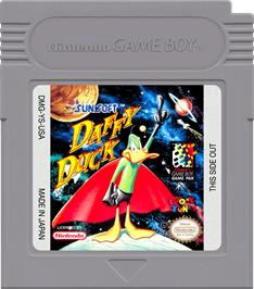 Cartridge artwork for Daffy Duck on the Nintendo Game Boy.