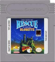 Cartridge artwork for David Crane's The Rescue Of Princess Blobette on the Nintendo Game Boy.