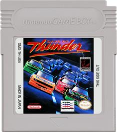 Cartridge artwork for Days of Thunder on the Nintendo Game Boy.