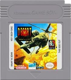 Cartridge artwork for Desert Strike - Return To The Gulf on the Nintendo Game Boy.
