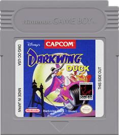 Cartridge artwork for Disney's Darkwing Duck on the Nintendo Game Boy.