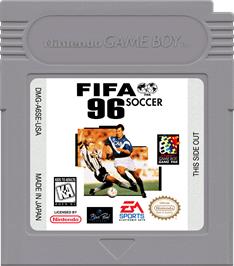 Cartridge artwork for Fifa Soccer 96 on the Nintendo Game Boy.