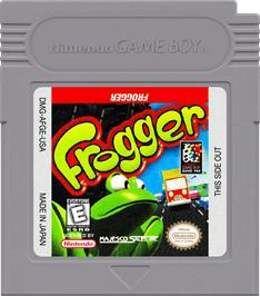 Cartridge artwork for Frogger on the Nintendo Game Boy.