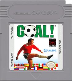 Cartridge artwork for Goal! on the Nintendo Game Boy.