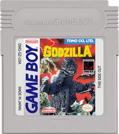 Cartridge artwork for Godzilla on the Nintendo Game Boy.
