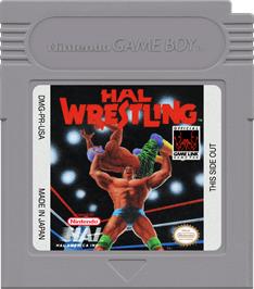 Cartridge artwork for Hal Wrestling on the Nintendo Game Boy.