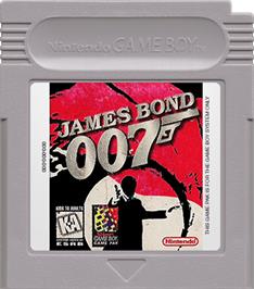 Cartridge artwork for James Bond 007 on the Nintendo Game Boy.