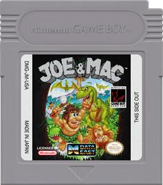 Cartridge artwork for Joe And Mac - Caveman Ninja on the Nintendo Game Boy.