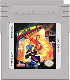 Cartridge artwork for Last Action Hero on the Nintendo Game Boy.