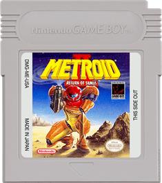 Cartridge artwork for Metroid II - Return of Samus on the Nintendo Game Boy.