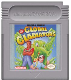 Cartridge artwork for Mick And Mack As The Global Gladiators on the Nintendo Game Boy.