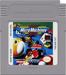 Cartridge artwork for Micro Machines on the Nintendo Game Boy.