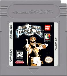 Cartridge artwork for Mighty Morphin Power Rangers - The Movie on the Nintendo Game Boy.