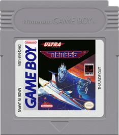 Cartridge artwork for Nemesis on the Nintendo Game Boy.