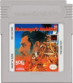 Cartridge artwork for Nobunaga's Ambition on the Nintendo Game Boy.