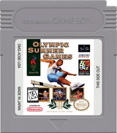 Cartridge artwork for Olympic Summer Games on the Nintendo Game Boy.
