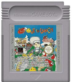 Cartridge artwork for Out To Lunch on the Nintendo Game Boy.