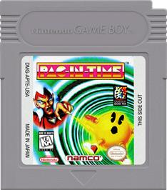 Cartridge artwork for Pac-in-time on the Nintendo Game Boy.