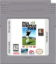 Cartridge artwork for Pga European Tour on the Nintendo Game Boy.