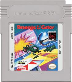 Cartridge artwork for Pinball:  Revenge of the 'Gator on the Nintendo Game Boy.