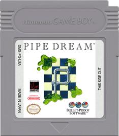 Cartridge artwork for Pipe Dream on the Nintendo Game Boy.