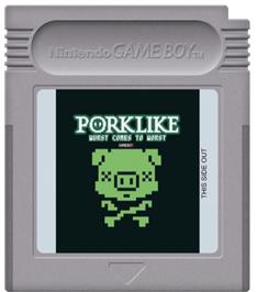 Cartridge artwork for Porklike on the Nintendo Game Boy.