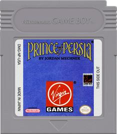 Cartridge artwork for Prince Of Persia on the Nintendo Game Boy.