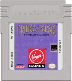 Cartridge artwork for Prince of Persia on the Nintendo Game Boy.