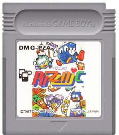 Cartridge artwork for Puzznic on the Nintendo Game Boy.