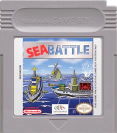 Cartridge artwork for Sea Battle on the Nintendo Game Boy.