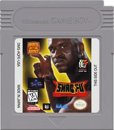 Cartridge artwork for Shaq Fu on the Nintendo Game Boy.
