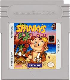 Cartridge artwork for Spanky's Quest on the Nintendo Game Boy.