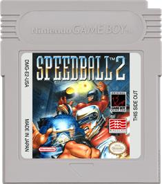 Cartridge artwork for Speedball 2: Brutal Deluxe on the Nintendo Game Boy.
