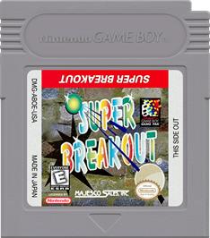 Cartridge artwork for Super Breakout! on the Nintendo Game Boy.