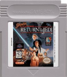 Cartridge artwork for Super Star Wars: Return of the Jedi on the Nintendo Game Boy.