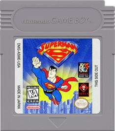 Cartridge artwork for Superman on the Nintendo Game Boy.