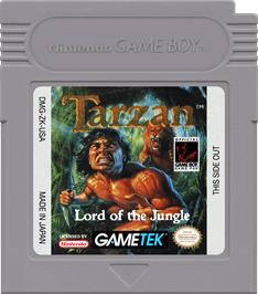 Cartridge artwork for Tarzan - Lord of the Jungle on the Nintendo Game Boy.