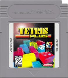 Cartridge artwork for Tetris Plus on the Nintendo Game Boy.