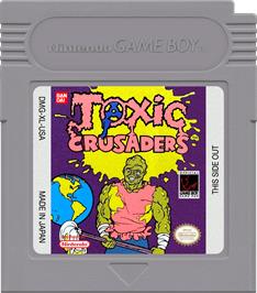 Cartridge artwork for Toxic Crusaders on the Nintendo Game Boy.