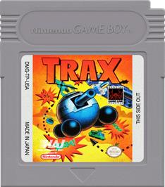Cartridge artwork for Trax on the Nintendo Game Boy.