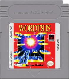 Cartridge artwork for Wordtris on the Nintendo Game Boy.