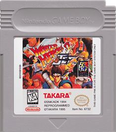 Cartridge artwork for World Heroes II Jet on the Nintendo Game Boy.