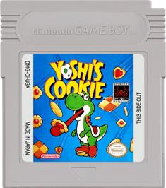 Cartridge artwork for Yoshi's Cookie on the Nintendo Game Boy.